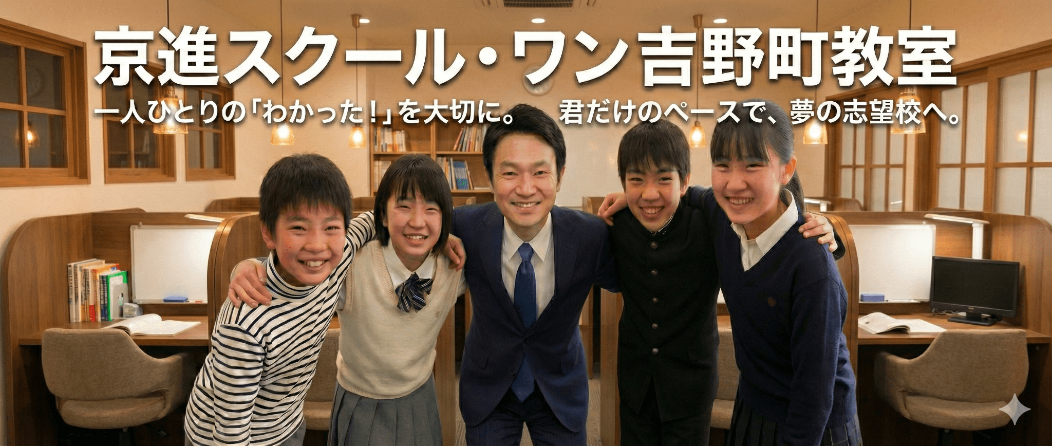 京進スクール・ワン吉野町教室 先生と生徒たち