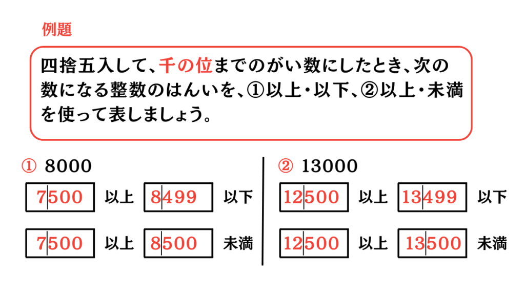 概数以上・以下・未満