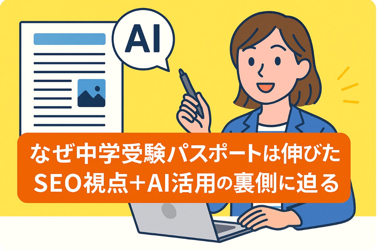 なぜ中学受験パスポートは伸びた　SEO視点＋AI活用の裏側に迫る