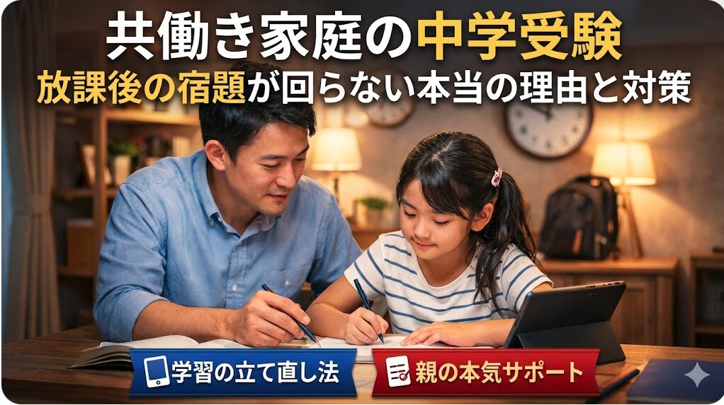 共働き家庭の中学受験｜放課後の宿題が回らない本当の理由